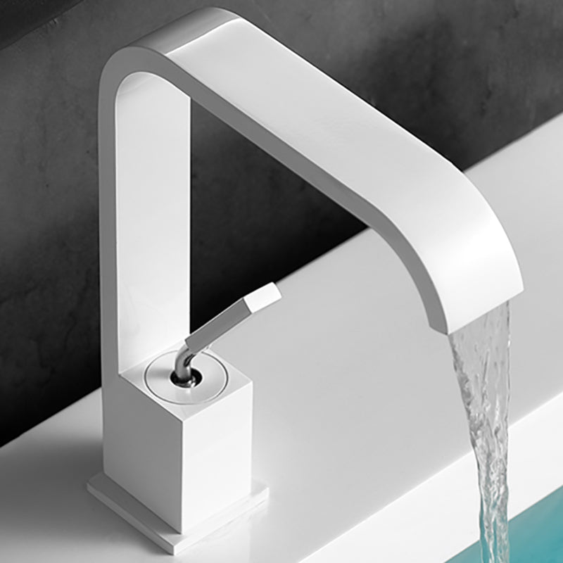 BowLift | Waterfall Spout Widespread Sink Faucet Modern Metal Widespread Sink Faucet