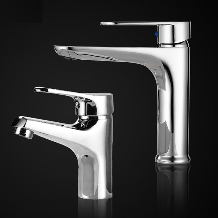 BowLift | Modern Brass Bathroom Sink Faucet Round Lever Handles Sink Faucet