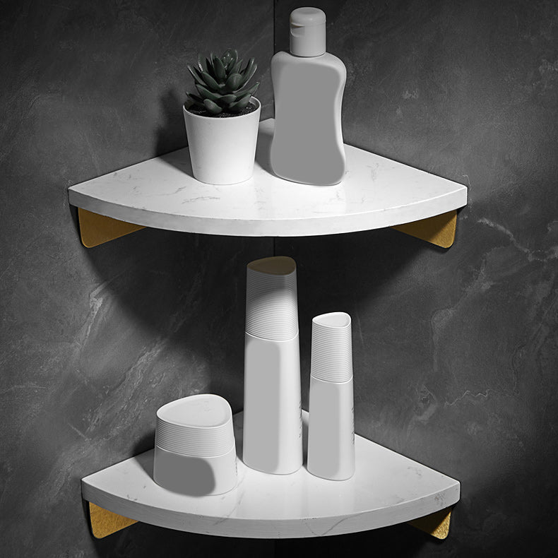 BowLift | Aluminum Bathroom Accessory Set 4 cm high Marble Bath Shelf