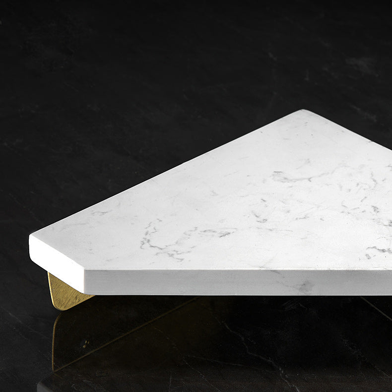 BowLift | Aluminum Bathroom Accessory Set 4 cm high Marble Bath Shelf