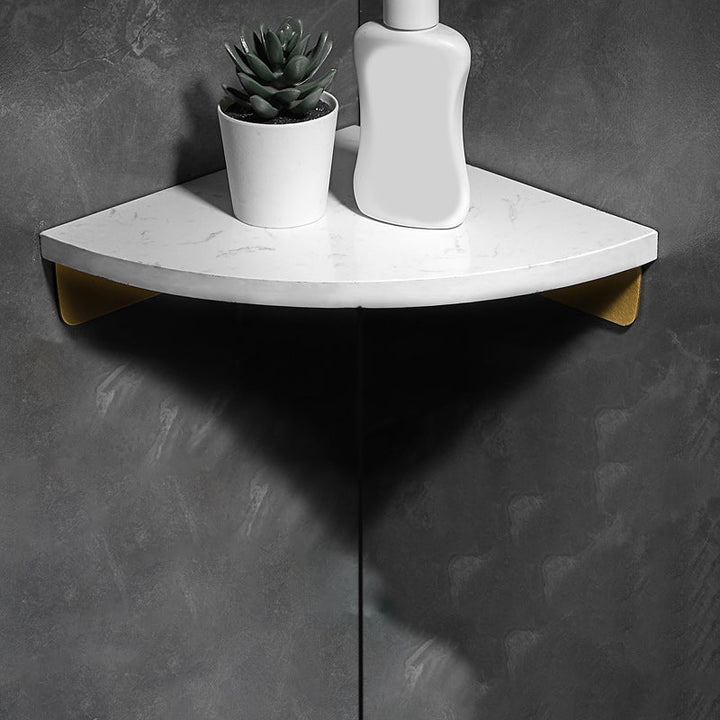 BowLift | Aluminum Bathroom Accessory Set 4 cm high Marble Bath Shelf