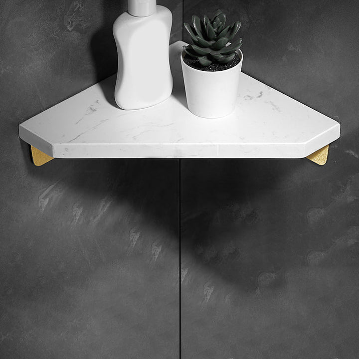 BowLift | Aluminum Bathroom Accessory Set 4 cm high Marble Bath Shelf