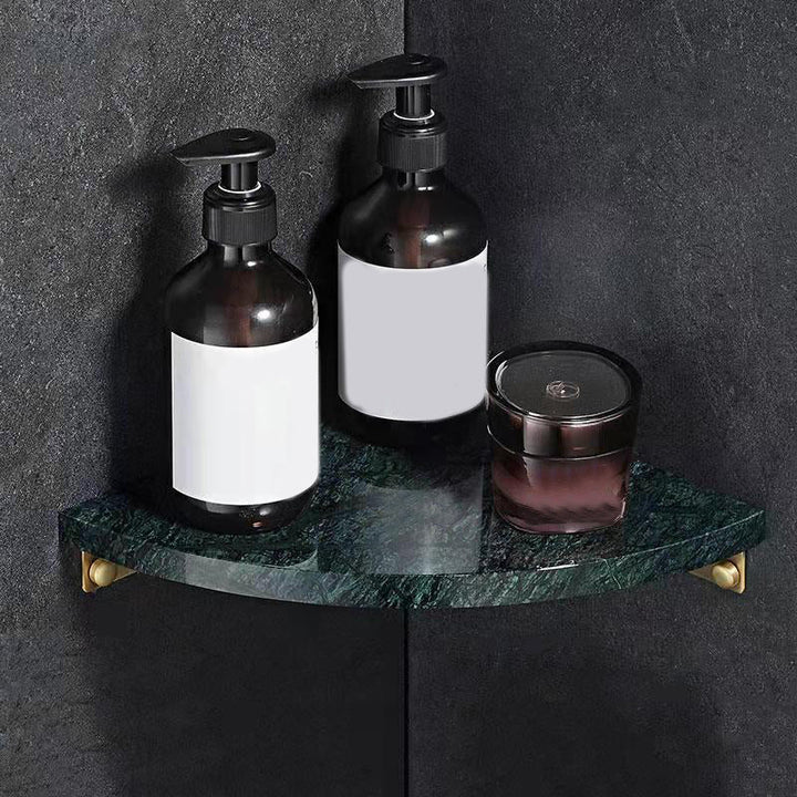 BowLift | marble bathroom shelf brass bathroom accessory