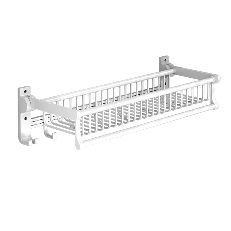 BowLift | Modern style bathroom accessory set with bath shelf/towel holder/toilet brush in white