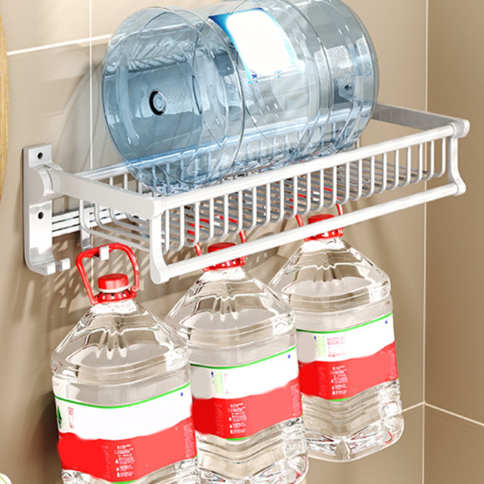 BowLift | Modern style bathroom accessory set with bath shelf/towel holder/toilet brush in white