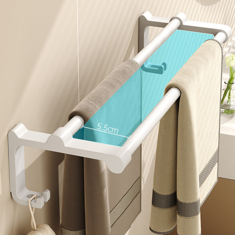 BowLift | Modern style bathroom accessory set with bath shelf/towel holder/toilet brush in white