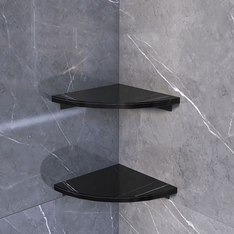 BowLift | 3-piece modern bathroom accessory set marble and metal bathroom shelf