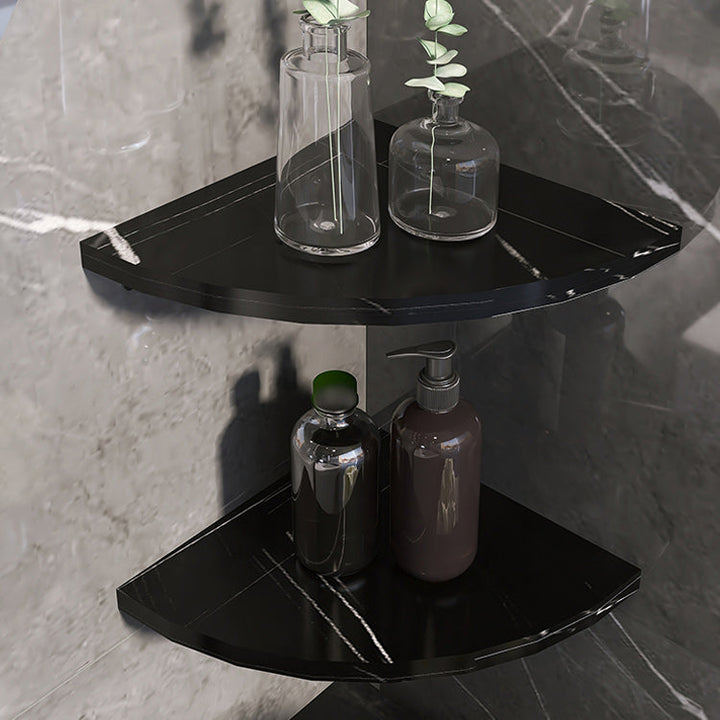 BowLift | 3-piece modern bathroom accessory set marble and metal bathroom shelf