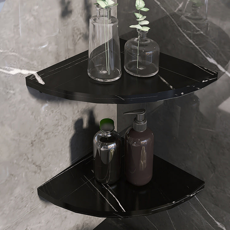 BowLift | 3-piece modern bathroom accessory set marble and metal bathroom shelf