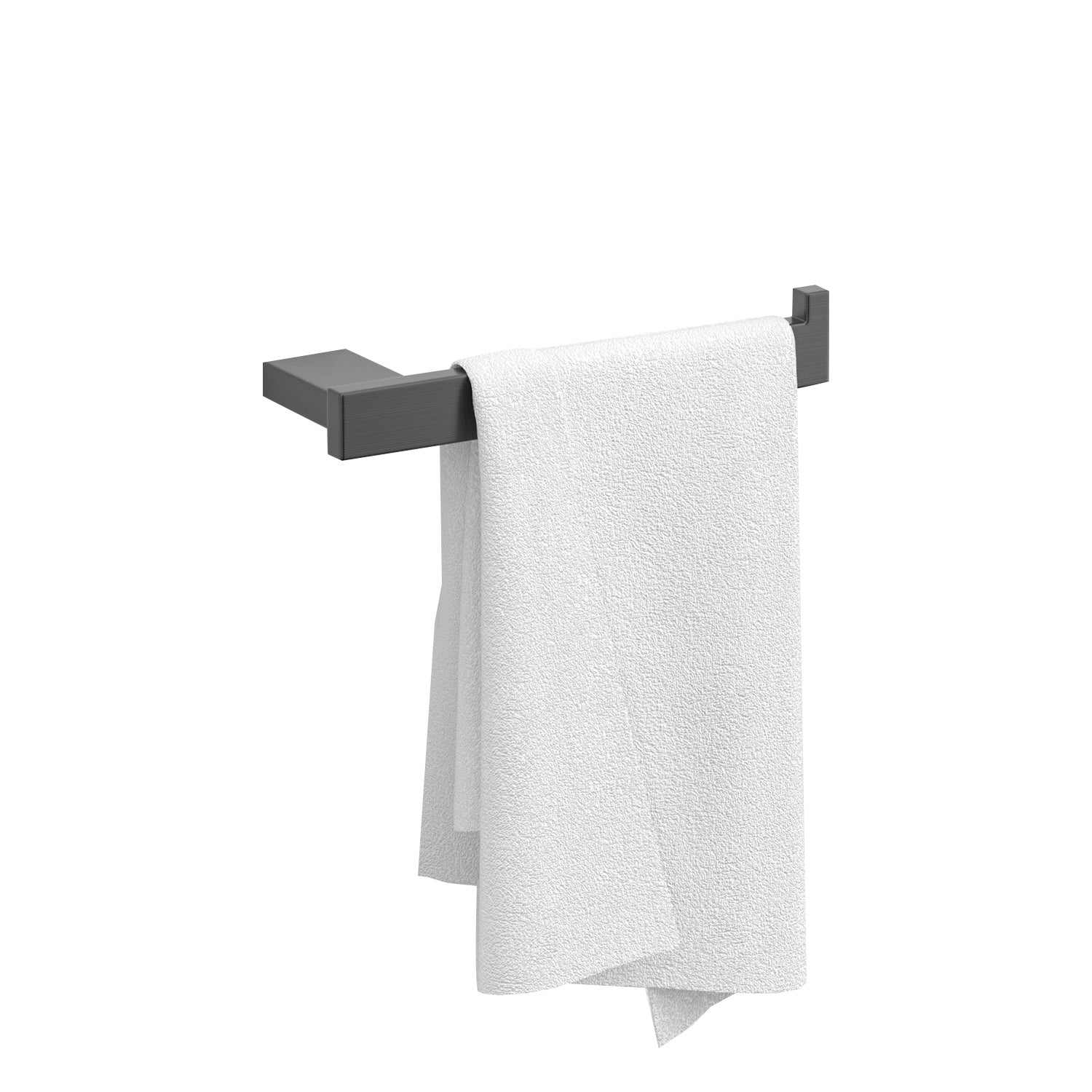 BowLift | Gray contemporary bathroom accessory set Brushed gray bath shelf/toilet paper holder/towel bar