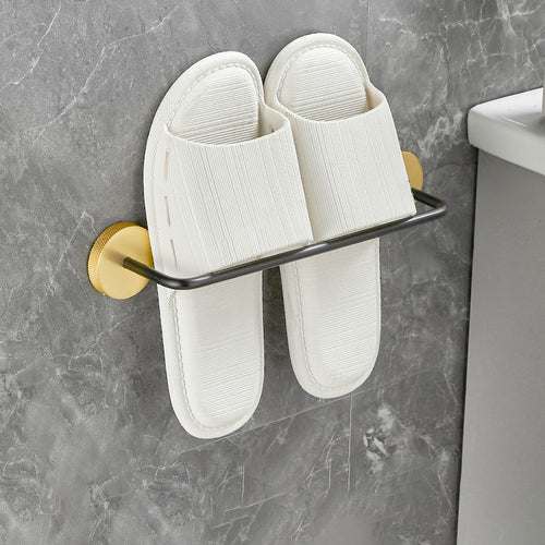 BowLift | 5-piece modern bathroom accessory set made of black brass bathroom hardware
