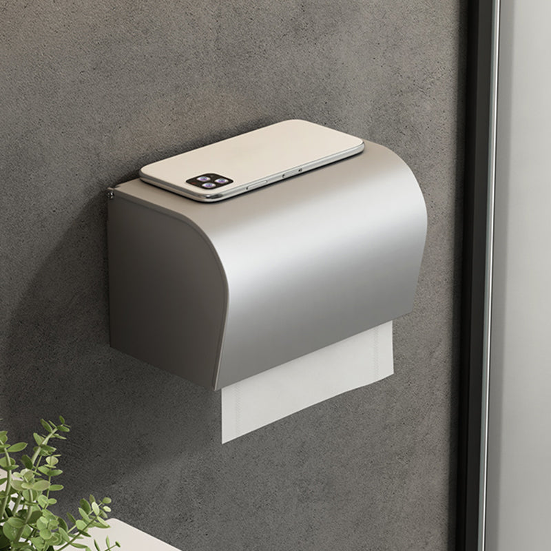 BowLift | Contemporary Silver Metal Bathroom Fittings Set with Triangle Bathroom Shelf