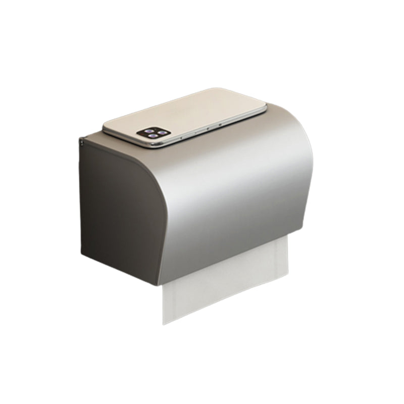 BowLift | Contemporary Silver Metal Bathroom Fixture Set with Triangle Bathroom Shelf