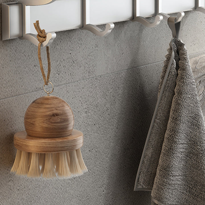 BowLift | Contemporary Silver Metal Bathroom Fittings Set with Triangle Bathroom Shelf
