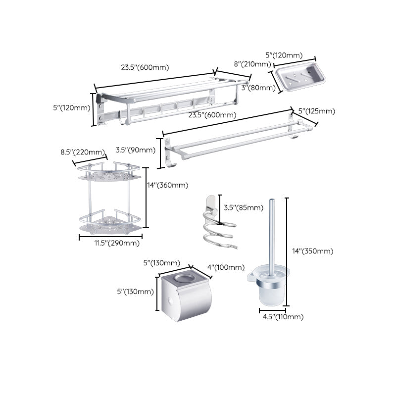 BowLift | Contemporary Bathroom Accessory Hardware Set made of Metal with Soap Dish