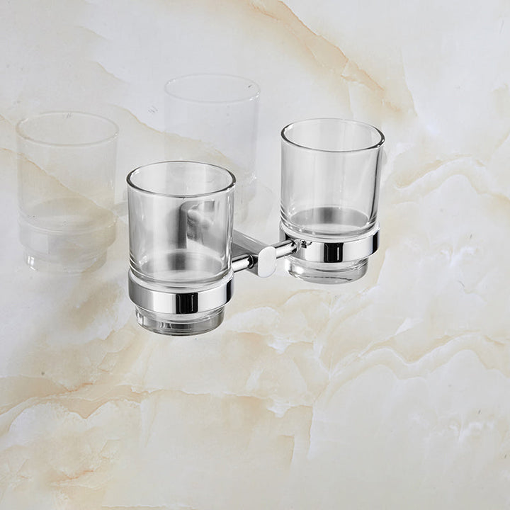 BowLift | Contemporary Bathroom Accessories Hardware Set in Silver Metal