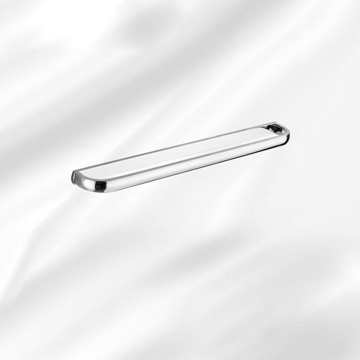 BowLift | Contemporary silver bathroom set with bathroom shelf and towel rail