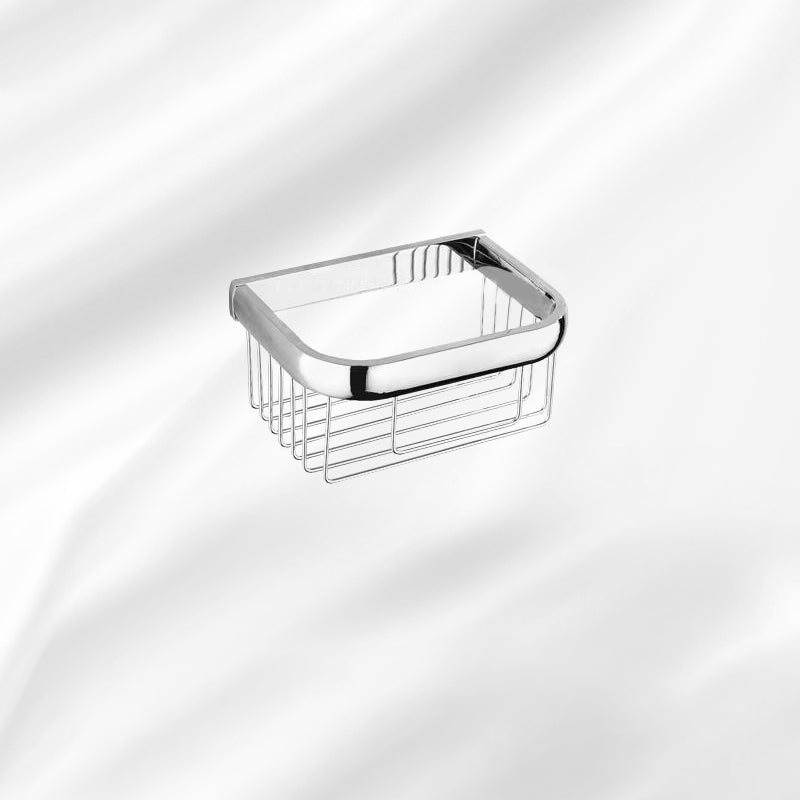 BowLift | Contemporary silver bathroom set with bathroom shelf and towel rail