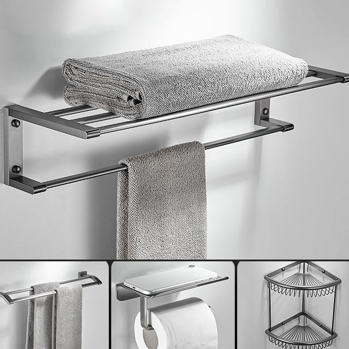 BowLift | Matte Gray Bathroom Set Metal Bathroom Accessories Hardware Set