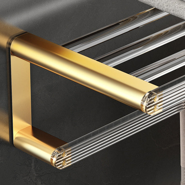 BowLift | Bathroom Accessories Set in Gold Metal and Acrylic Bathroom Accessories Set