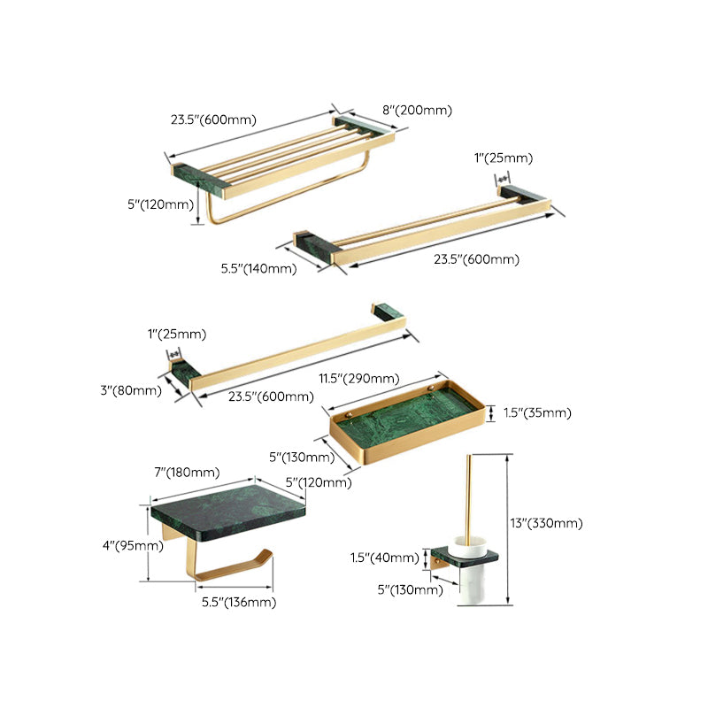 BowLift | Brass Bathroom Accessories Set Marble Bathroom Accessories Set for Home