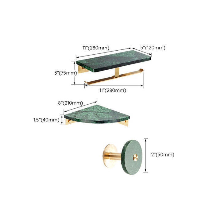 BowLift | Brass Bathroom Accessories Set Marble Bathroom Accessories Set for Home