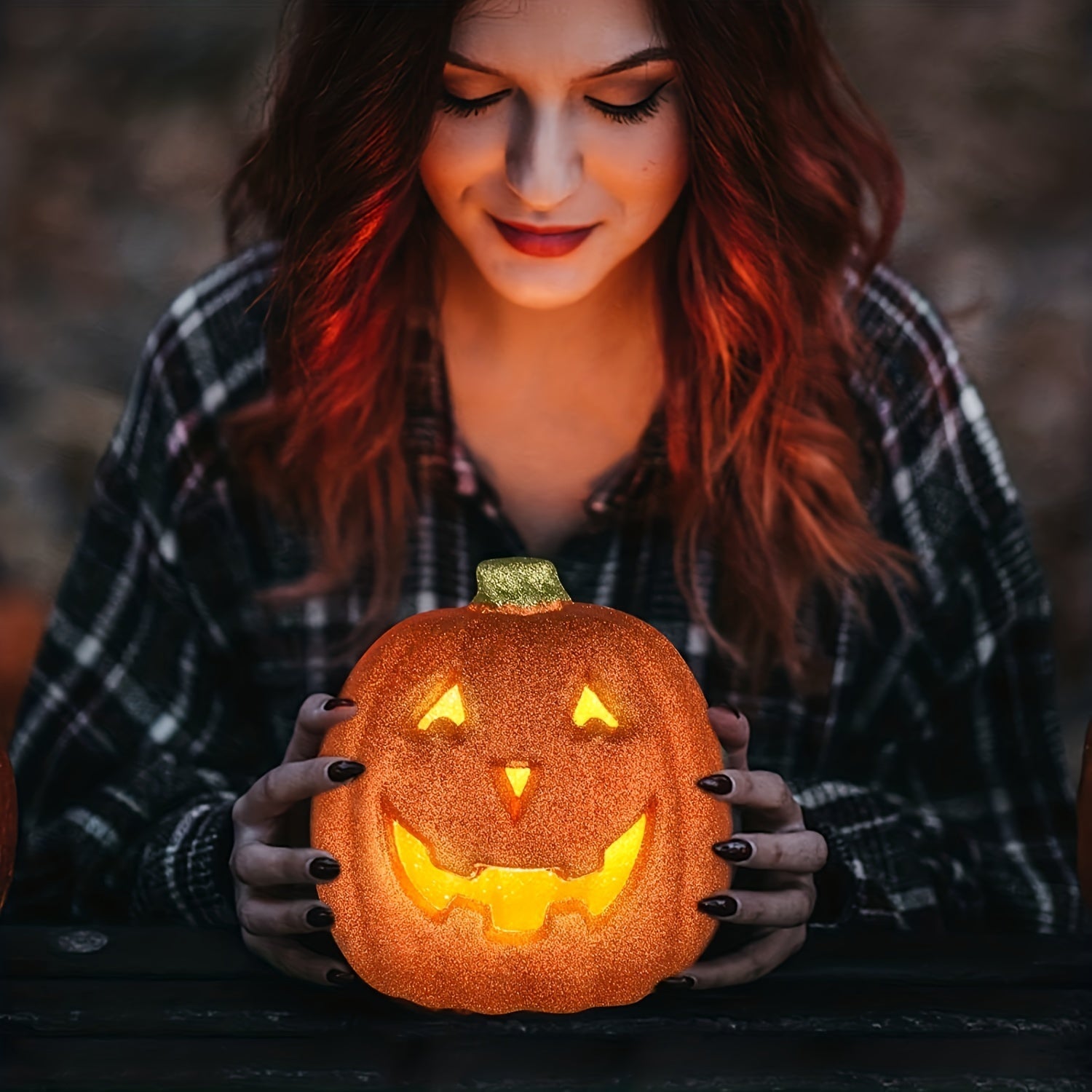 BowLift | Glowing Light-Up Jack O'Lantern Halloween Decoration | Battery Operated