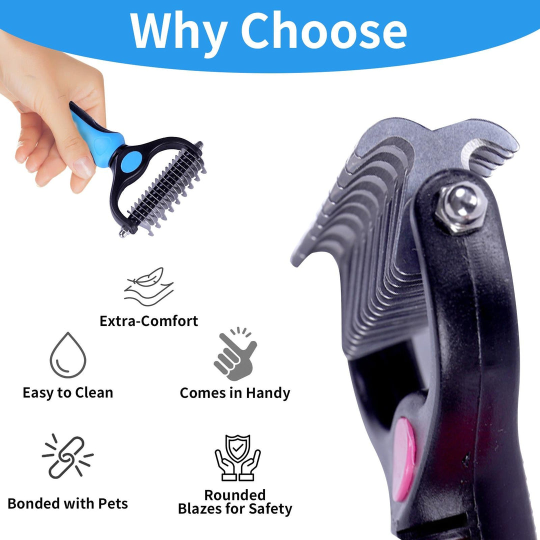 Double-sided pet grooming brush - End the hair chaos and enjoy quiet, cozy cuddle hours | Bowlift