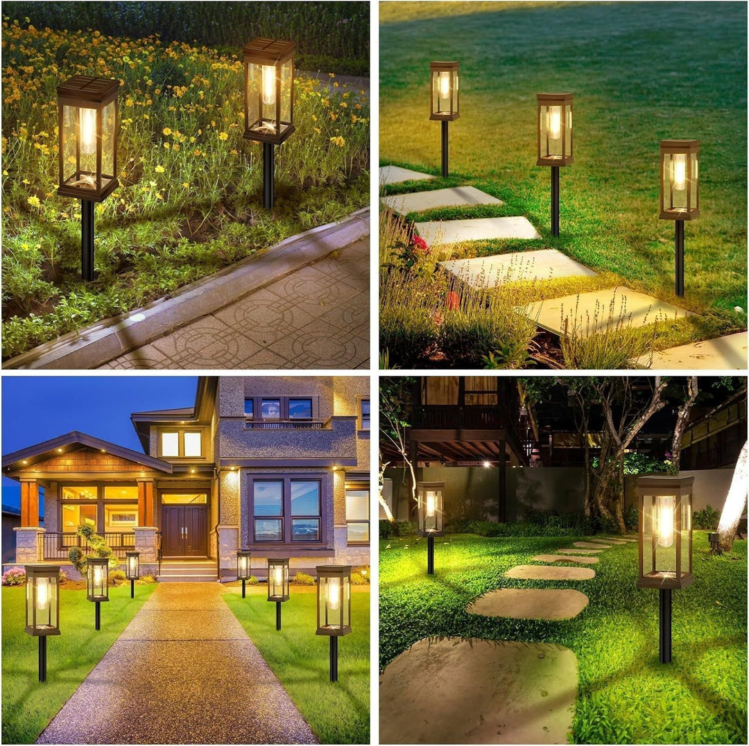 Solar-powered garden light for outdoor use - Modern LED pathway light for lighting pathways, terraces, and gardens | Bowlift