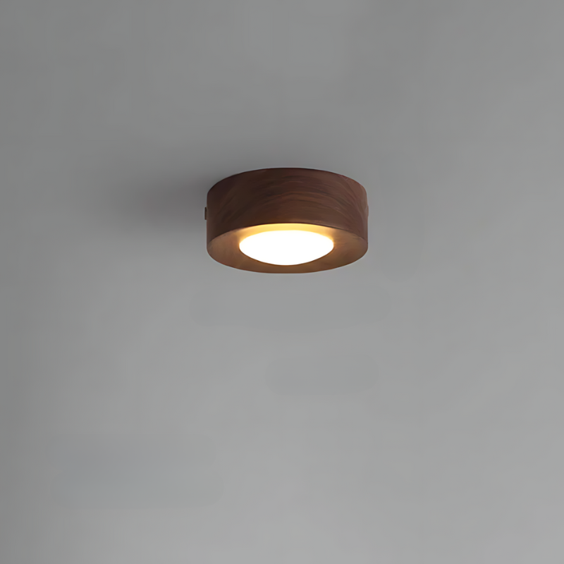 BowLift | | Walnut ceiling lamp with LED spotlights
