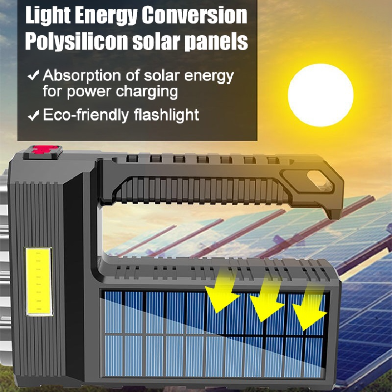 BowLift | Solar LED Flashlight – Waterproof, powerful handheld spotlight with lithium battery