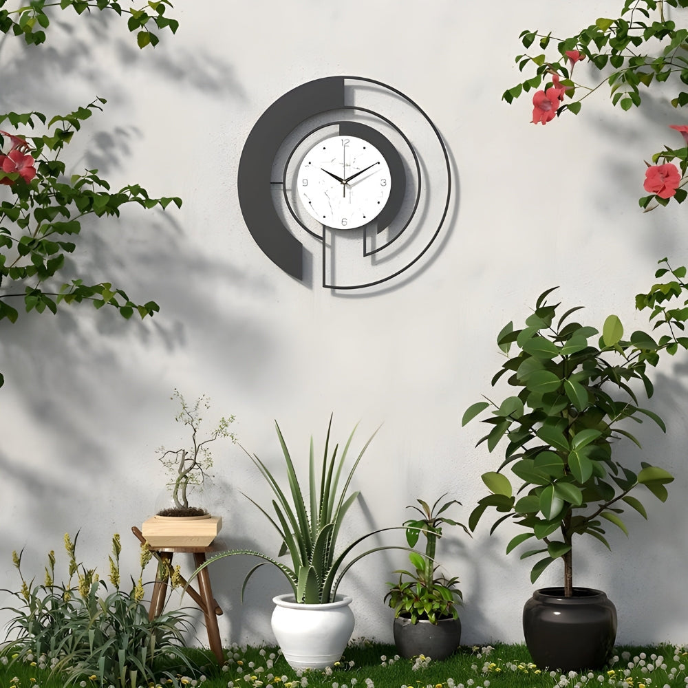 Quiet geometric wall clock with peaceful run for tranquil spaces Bowlift