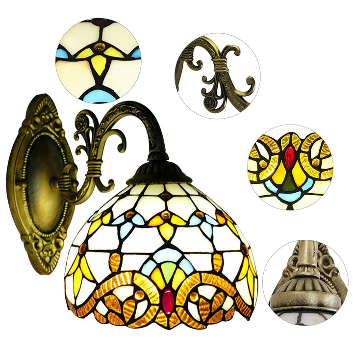 Retro lampshade made of stained glass | Bowlift