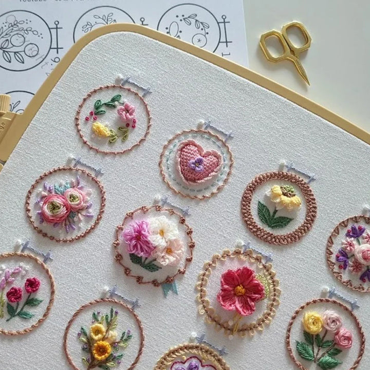 BowLift | Small Flower Frame Embroidery Set