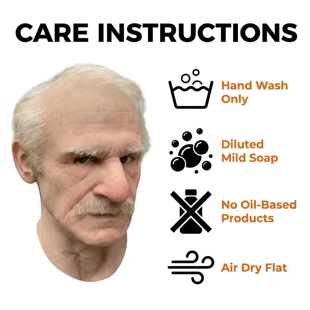 BowLift | Creepy Old Man Mask – Realistic Latex Halloween Mask for Adults