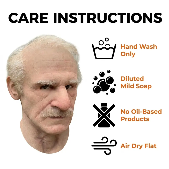 BowLift | Creepy Old Man Mask – Realistic Latex Halloween Mask for Adults