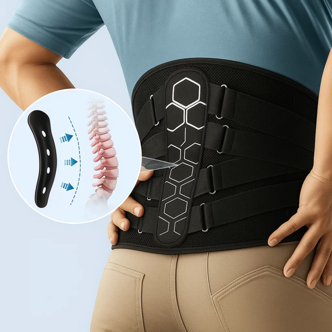 Ultra-Breathable Lumbar Support Belt – Lightweight Stabilising Wrap for Pain Relief & Posture Support Bowlift