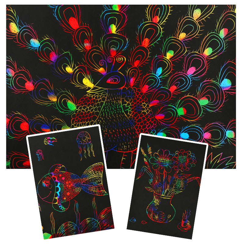 BowLift | Magical scratch card set with rainbow colors