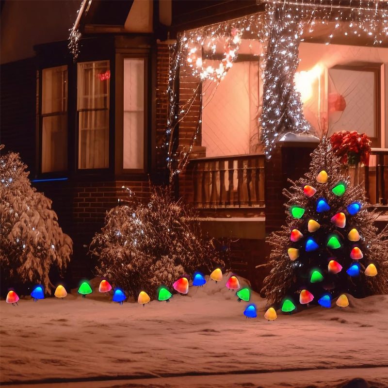 BowLift | LED Solar String Lights Ground Stake Mushroom Lights