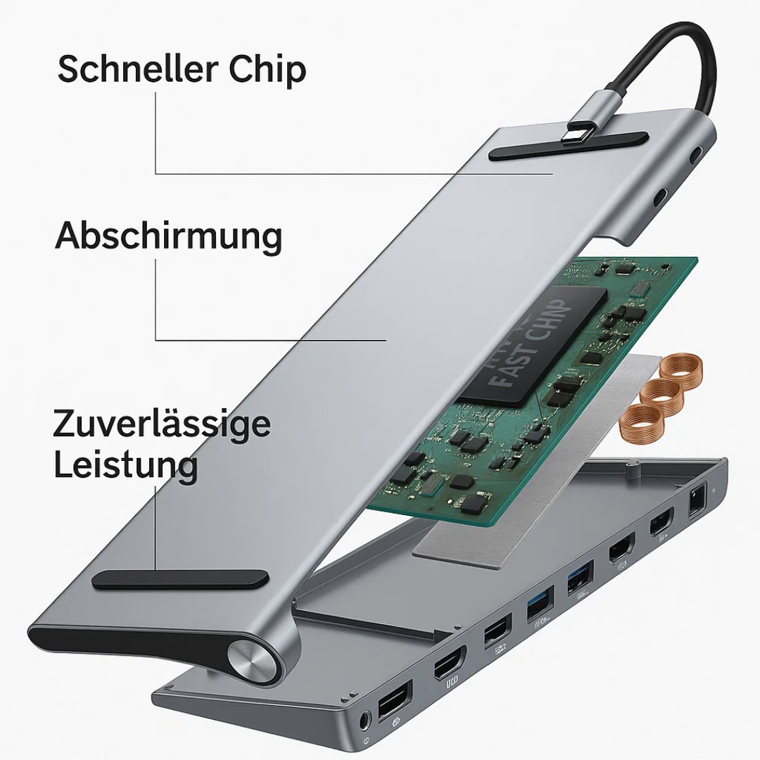 BowLift | LapStation Pro – 11-in-1 USB-C Laptop Docking Station with HDMI, Ethernet & SD Card Ports
