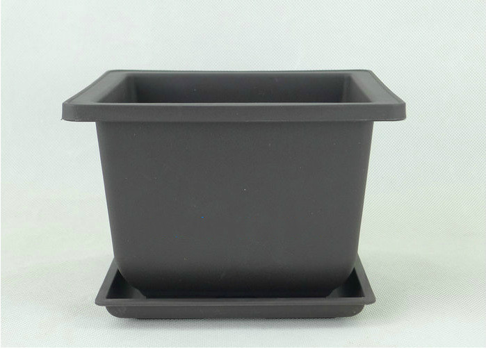 BowLift | Rectangular Flower Planter with Saucer for Balcony