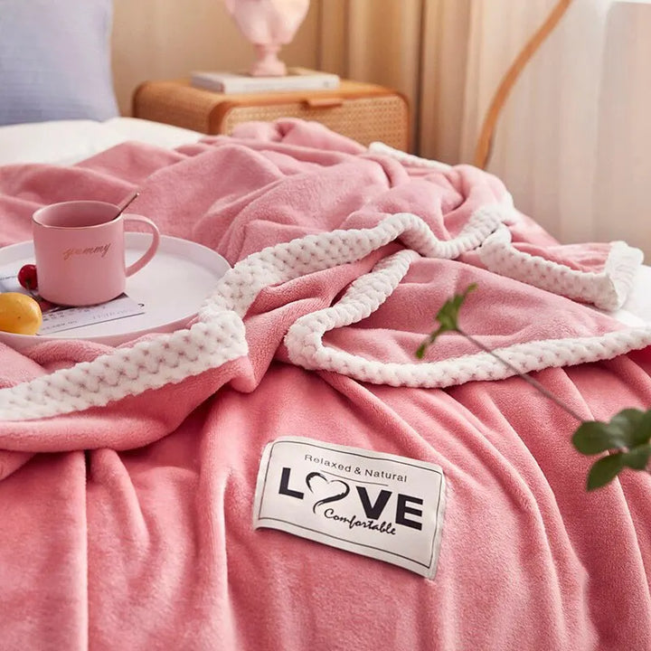 BowLift | Pink Flannel Fleece Blanket - BlushCozy