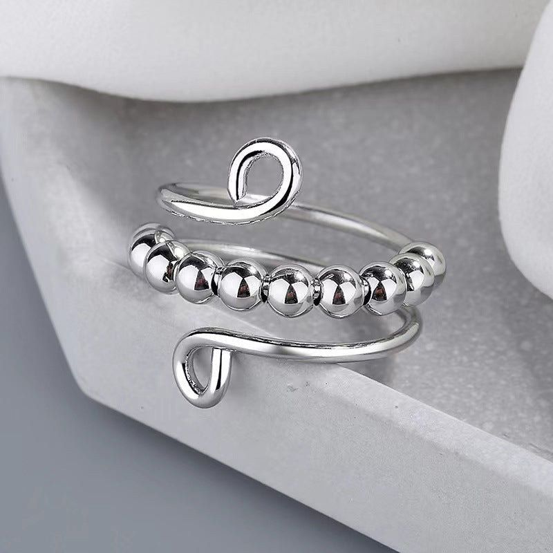 BowLift | Distribute Your Fear Circle Beads Fidget Ring