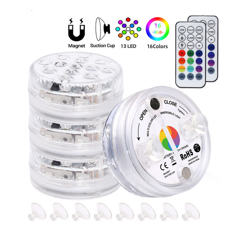 BowLift | Underwater LED light with remote control – RGB multicolor pool lighting for bathrooms and ponds