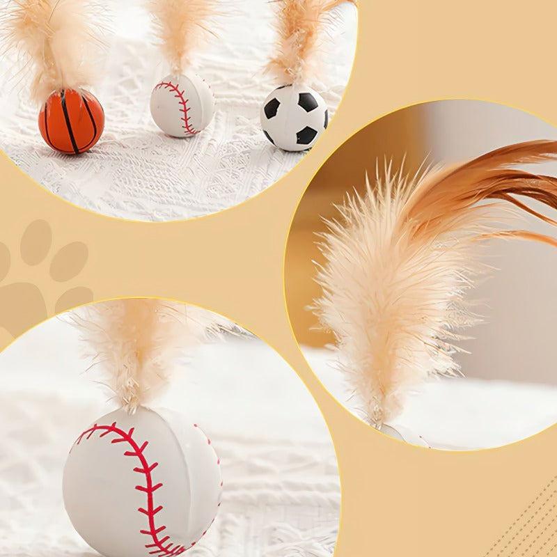 BowLift | Interactive Bouncy Ball for Cats with Feathers
