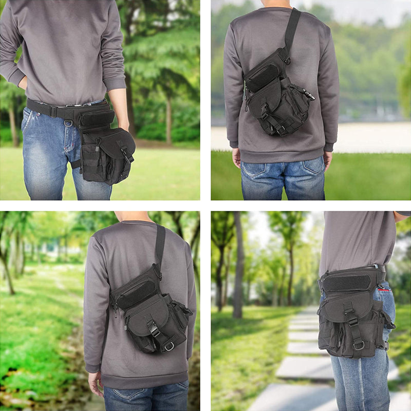 BowLift | Nylon Waterproof Men Tactical Waist Pack Leg Travel Belt Bag
