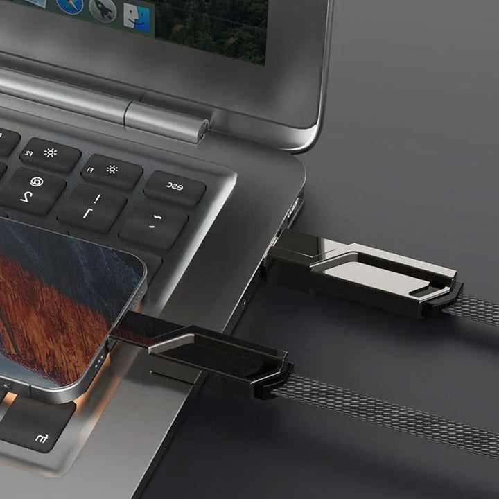 BowLift | 4-in-1 braided anti-tangle charging cable