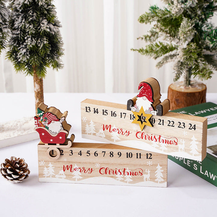 BowLift | Merry Christmas Wooden Mobile Santa Claus Calendar Ornament