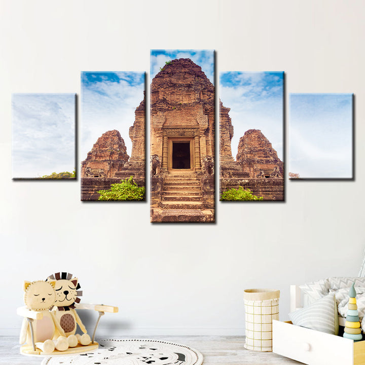 Ancient Temple 5 Piece - Canvas Wall Art Painting | Bowlift
