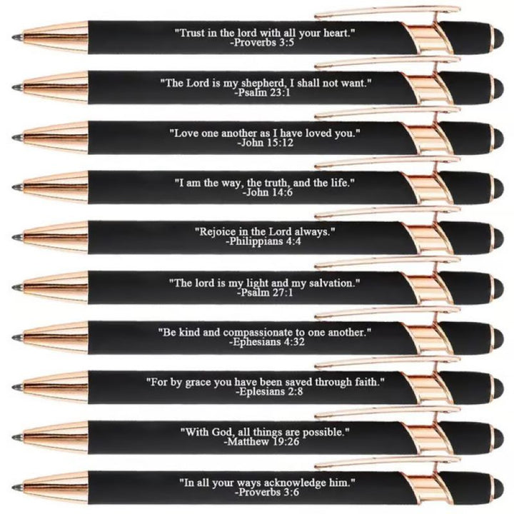 BowLift | ️Premium Comfort Bible Verse Pens – 10 pcs